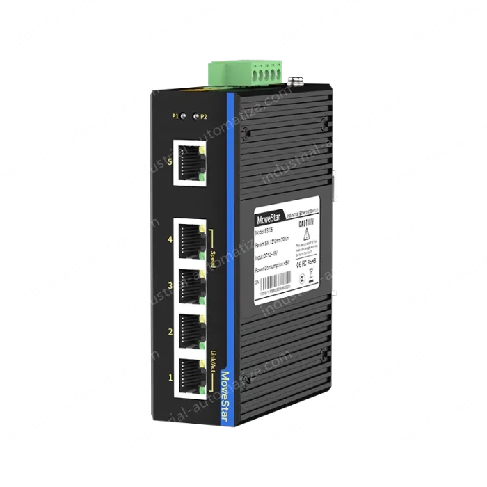 5 Ports 10/100M T(x) Din-Rail Unmanaged Industrial Ethernet Switch