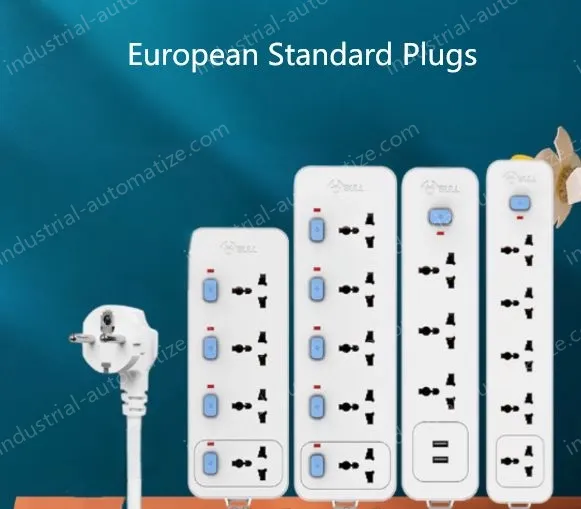 European standard unswitched 3-plug