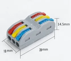 Quick terminal blocks-SPL-3 three-in, three-out color model