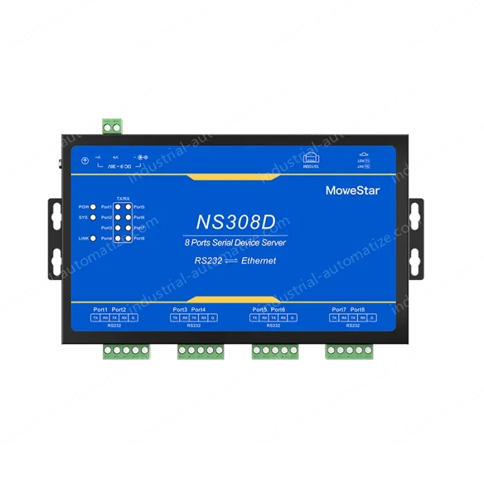 8 Ports RS232 Serial to 100M Ethernet Server