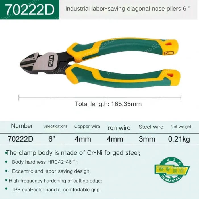 70222D/6 inch diagonal pliers labor-saving