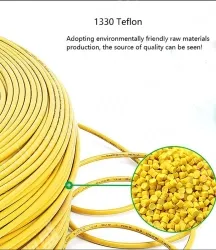 Teflon Wire Cable 18AWG Yellow to Green 20 cores