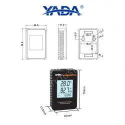 YD876Y-N2 digital temperature and humidity LCD display 485 RJ45