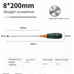 Slotted screwdriver 8*200