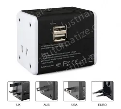 2USB travel adapter KRUSB-WLG3344B