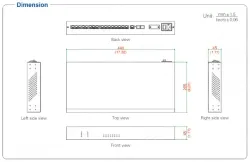 UOTEK 10/100M TCP/IP to 16 Ports RS-485/422 Serial Device Server