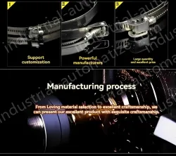 304 all steel handle hose clamp 10-16