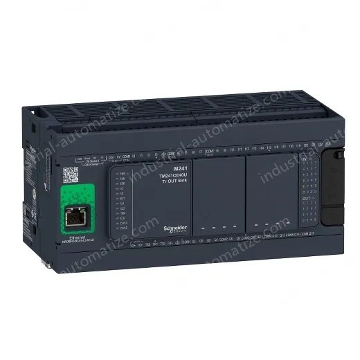 TM241CE40R logic controller, Modicon M241, 40 IO, relay, Ethernet