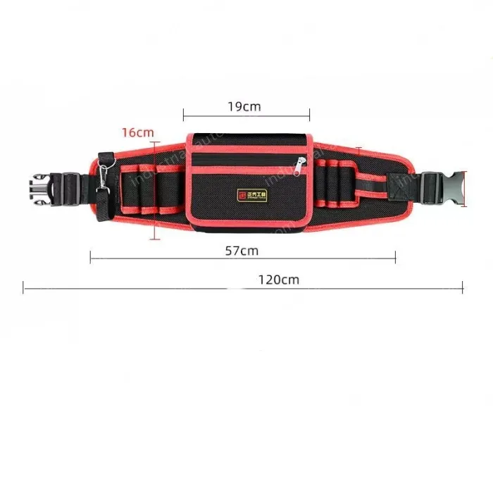 Red upgraded tool belt bag medium bag + mineral water hook