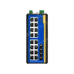 2 Ports 100M F(x) + 16 Ports 10/100M T(x) Din-Rail Unmanaged Industrial Ethernet Switch