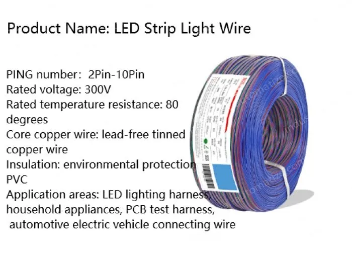 LED light connecting cable 20AWG*4 and (21/0.14TS)