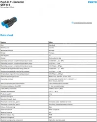 Push-in fitting QSY-8-6(FESTO)