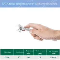 Smooth handle 4 inches, opening 15mm-05300
