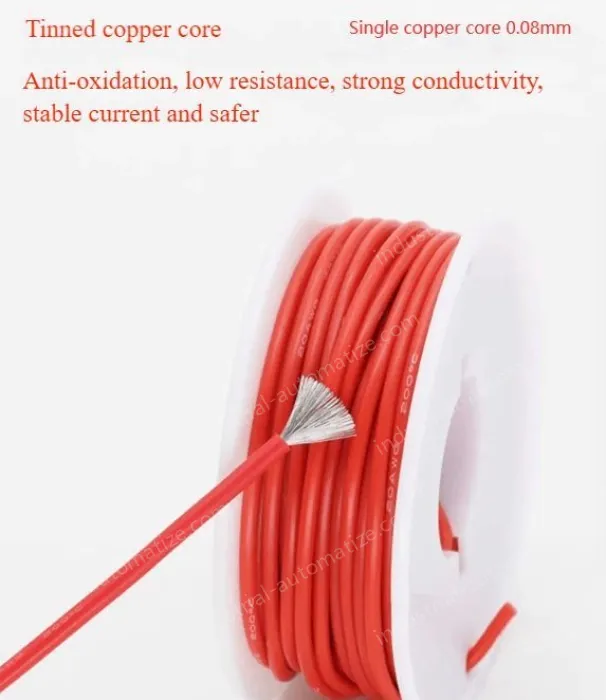 Silicone high temperature cable 22AWG White