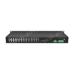 2 Ports 100M F(x) + 24 Ports 10/100M T(x) Rack-mount Unmanaged Industrial Ethernet Switch