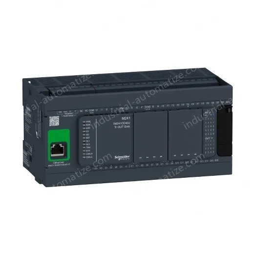 TM241CE40U logic controller, Modicon M241, 40 IO, transistor, NPN, Ethernet