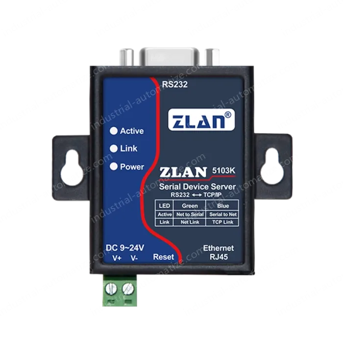 Rail/desktop serial server