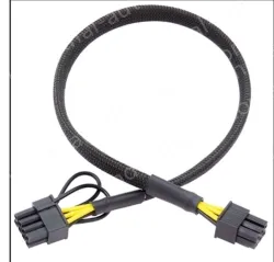 6PIN to 8PIN Server Power Cable Graphics Card Cable Mesh Sleeve Protection 22cm