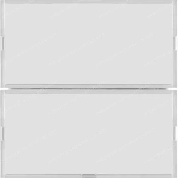 Push-button 2gang, RGB LED, int. temp. sensor, KNX - S.1/B.3/B.7, f. p.white