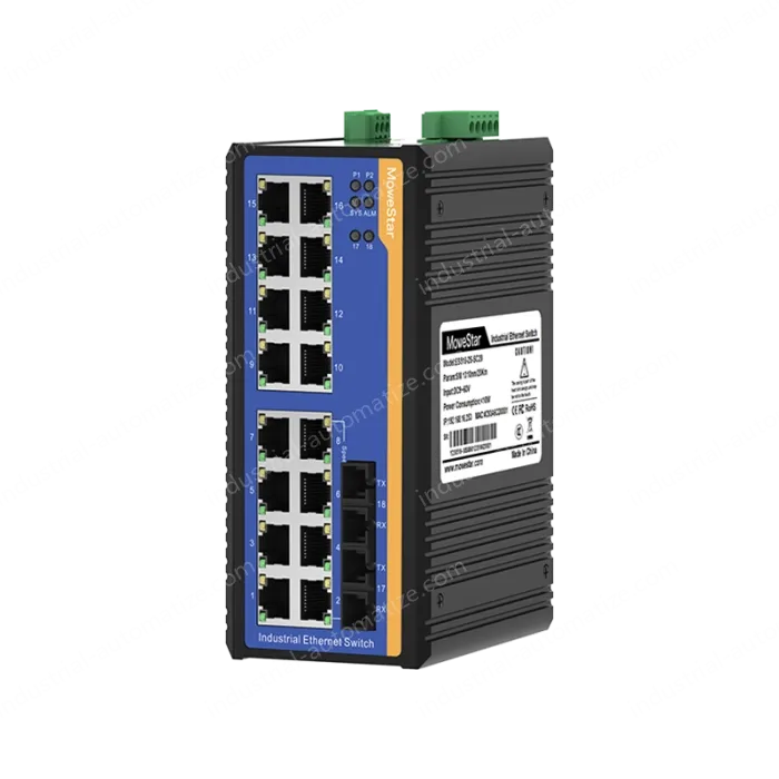 [100 Gigabit 2 Optical 16 Electric] Ring Network Management Industrial Switch