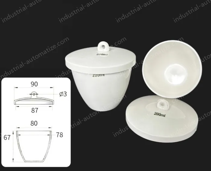 Ceramic crucibles 150ml+ lid