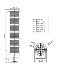 kernal Combined warning lights NLT-90(5F)