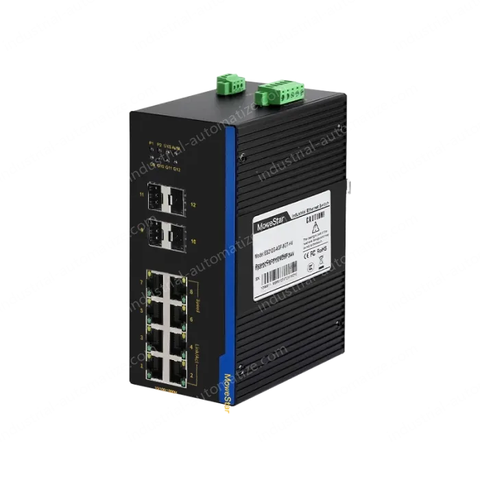 4 Ports Gigabit SFP + 8 Ports Gigabit RJ45 Din-Rail Unmanaged Industrial Ethernet Switch