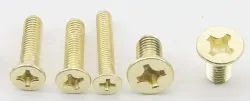 Golden Flat Head Screws M6*190