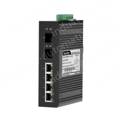 2 Ports Gigabit SFP + 4 Ports Gigabit PoE RJ45 Din-Rail Unmanaged Industrial PoE Switch