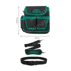 Multi-slip pocket waist bag with lid (thickened wear-resistant belt+shoulder strap)
