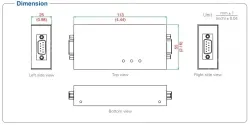 UOTEK Industrial RS-232 to RS-485/422 Converter with Isolation